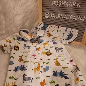 Baby summer gentleman safari body suit